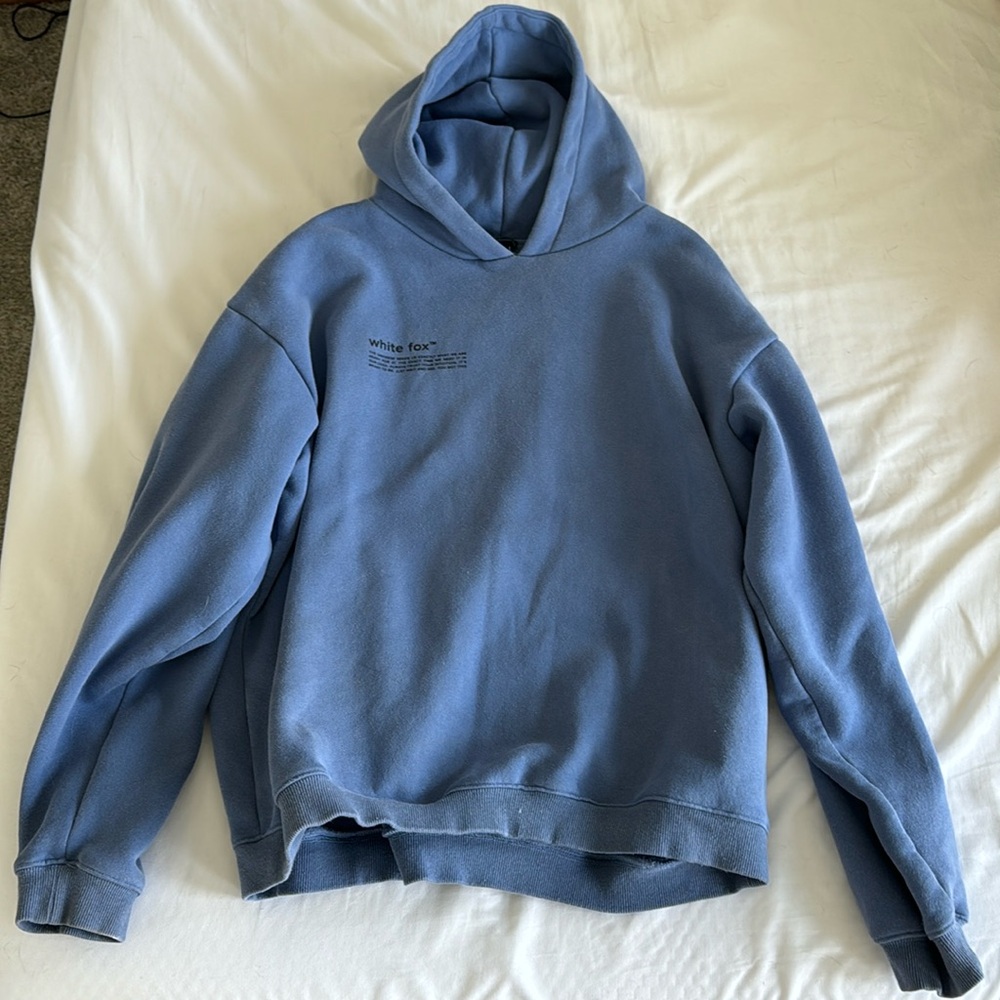 Blue White Fox Hoodie